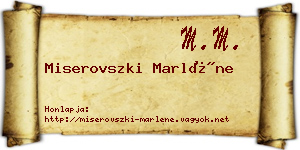 Miserovszki Marléne névjegykártya